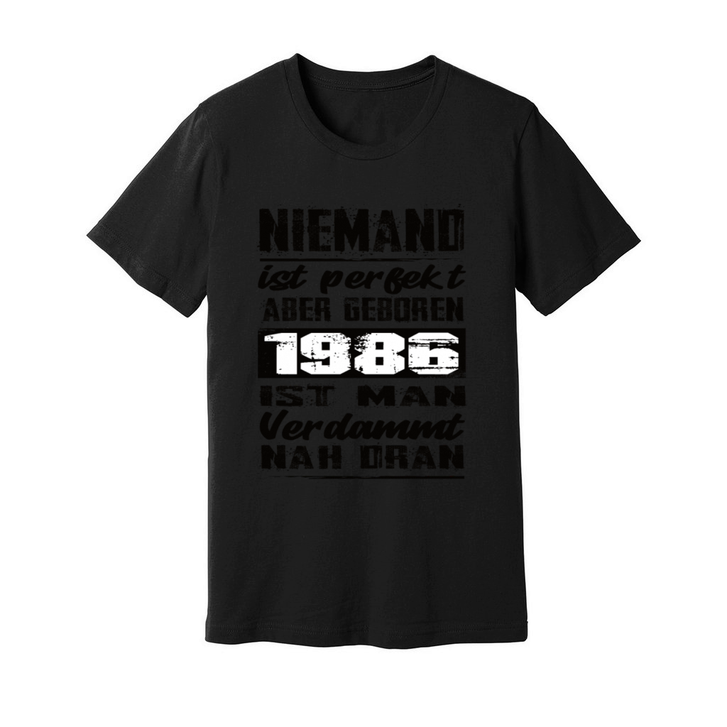 Nobody Is Perfect But Born 1986 Birthday Unisex Jersey Tee