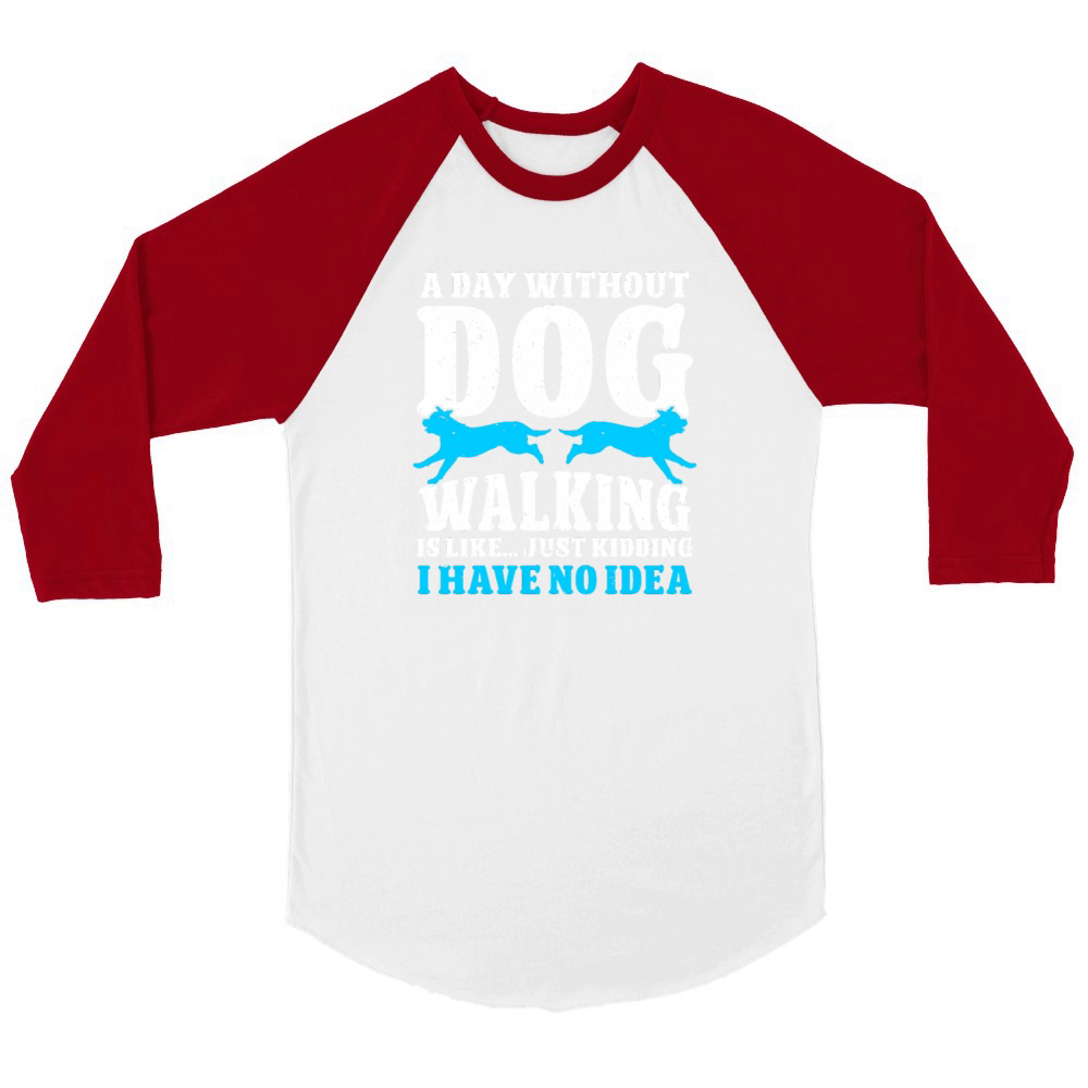 Dog Walker Professional Pet Sitter Dog Walking Unisex ¾ sleeve Raglan T-shirt