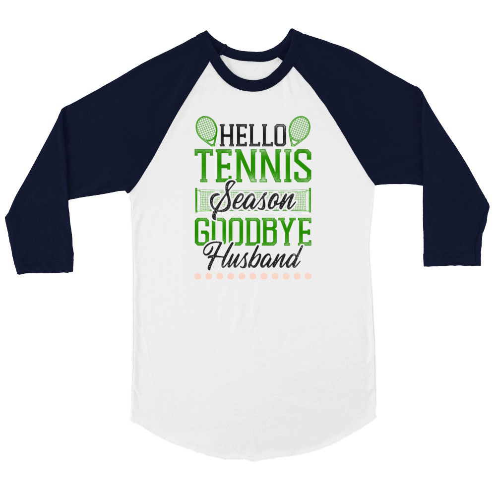 Funny Tennis Player Racket Husband Unisex ¾ sleeve Raglan T-shirt