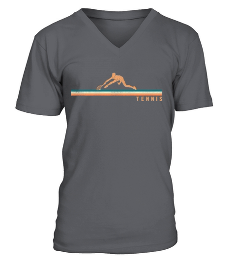 Funny Tennis Player Racket Retro V-Neck T-shirt