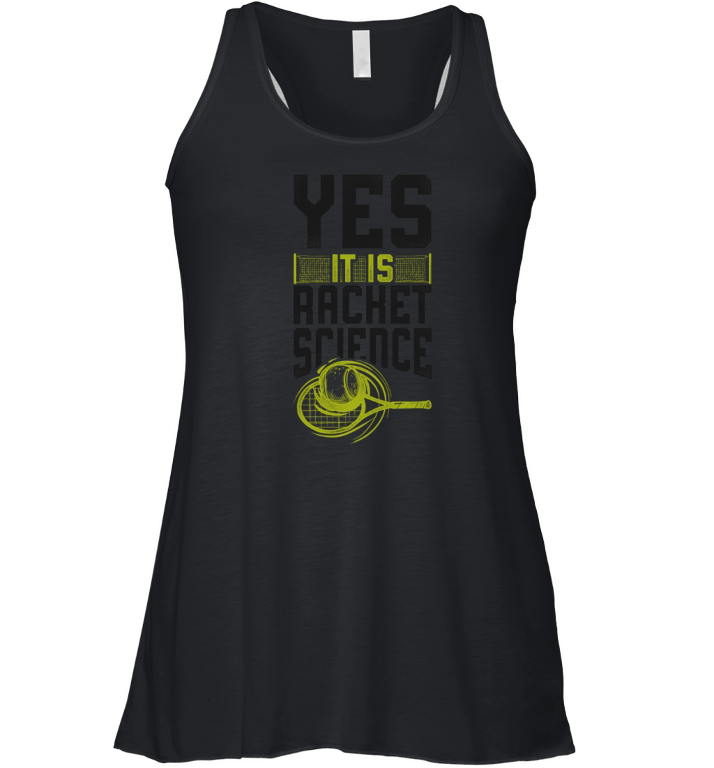 Funny Tennis Player Racket Pun Yes Women's Flowy Tank Top