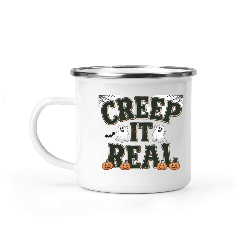 creep it real halloween design Camping Mug