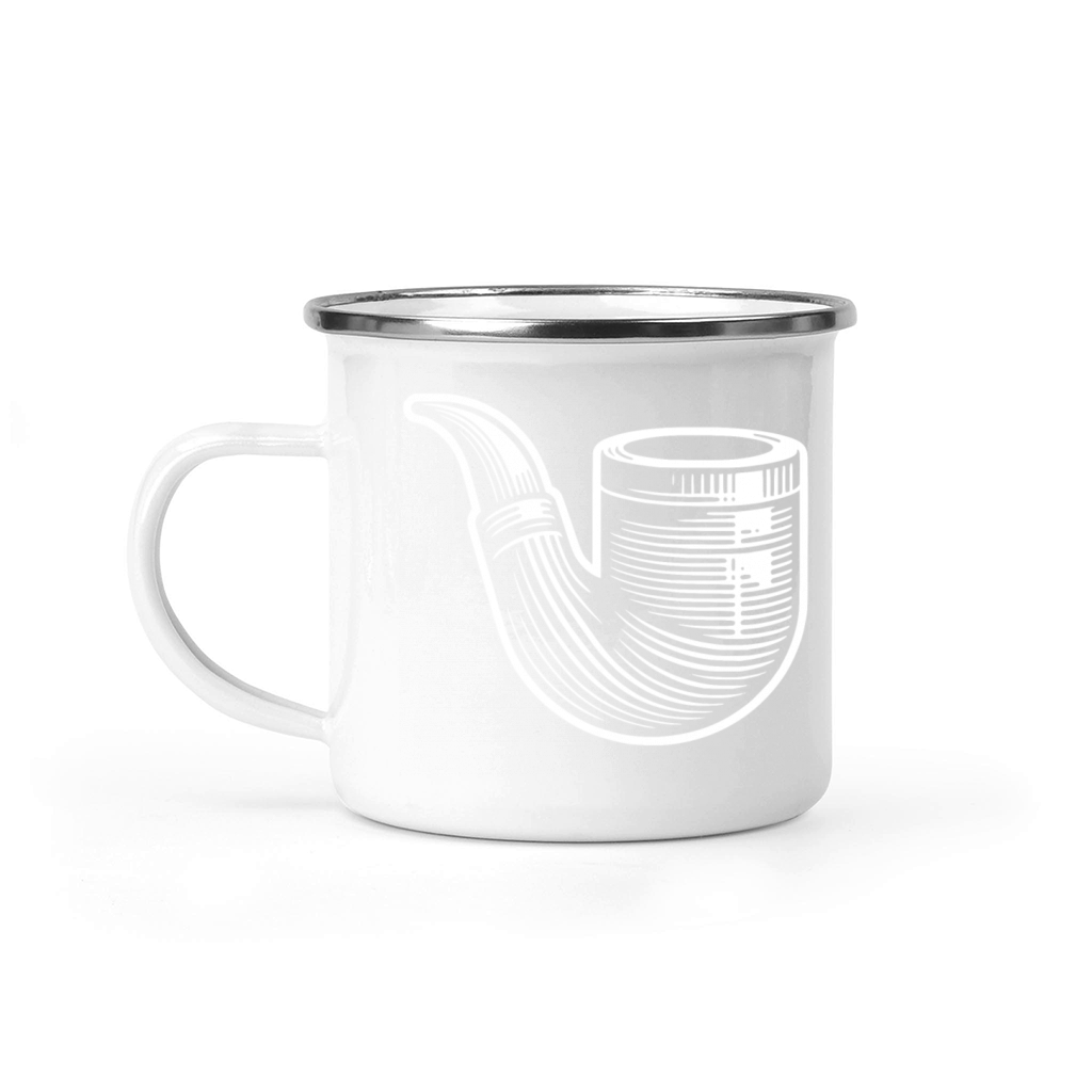 Vintage Tobacco Pipe With Tradition And Style Camping Mug