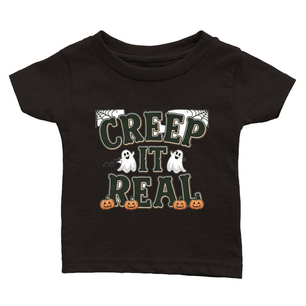 creep it real halloween design Classic Baby Crewneck T-shirt