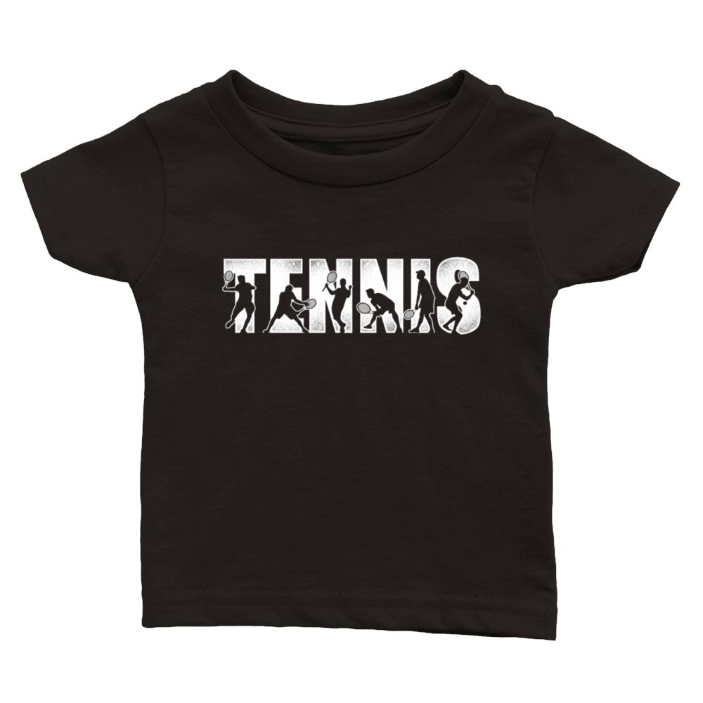 Funny Tennis Player Racket Tennis Classic Baby Crewneck T-shirt