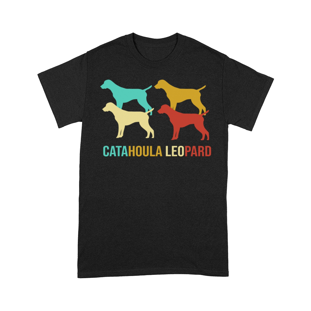 Retro Dog Silhouette Vintage Catahoula Leopard Dog Comfort T-shirt