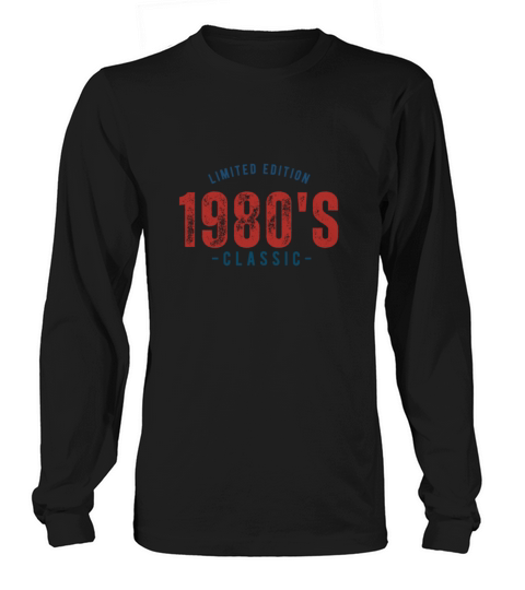 vintage design for people born in the 80s Long sleeved Unisex