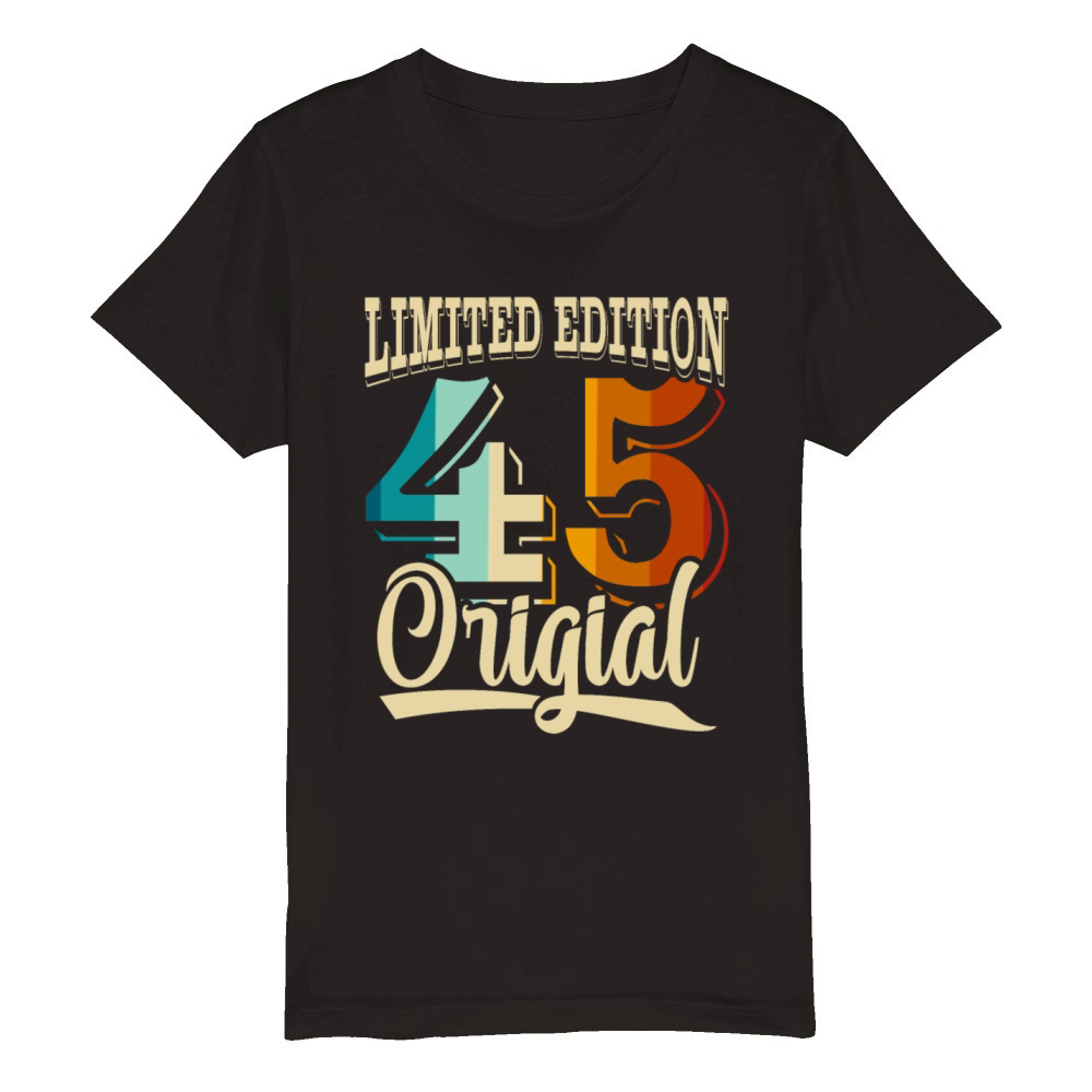 80th Birthday 1945 Limited Edition 80 Years Organic Kids Crewneck T-shirt