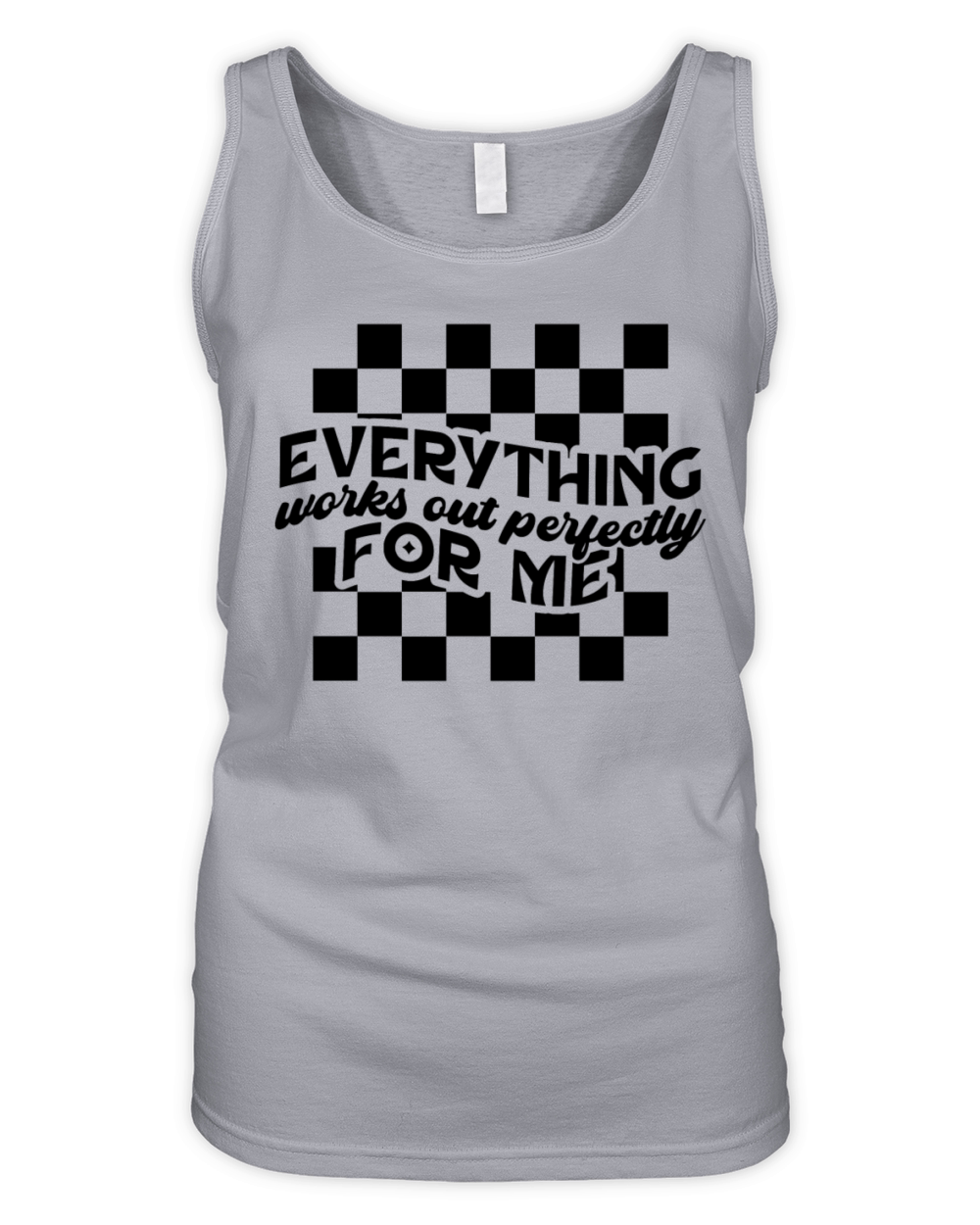 Everything works out perfectly for me Organic Women's Tank Top