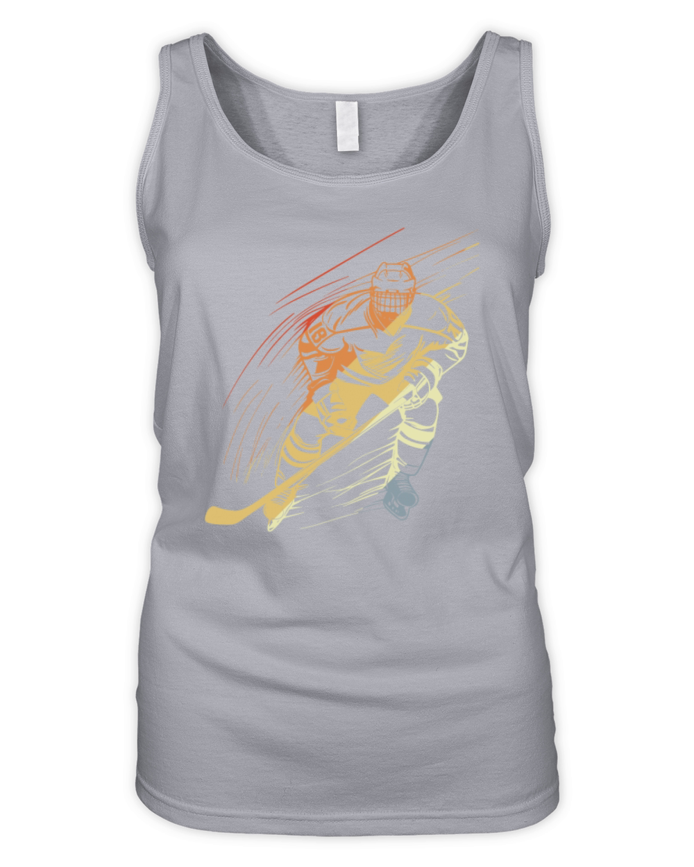 Ice Hockey Player Vintage Look Organic Women's Tank Top