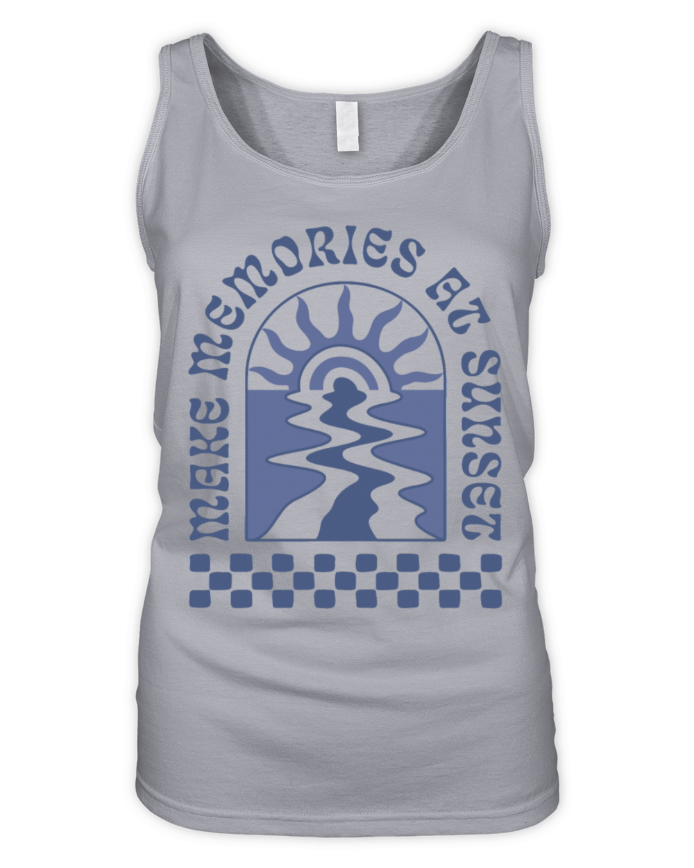 Make Memories At Sunset Retro Organic Women's Tank Top