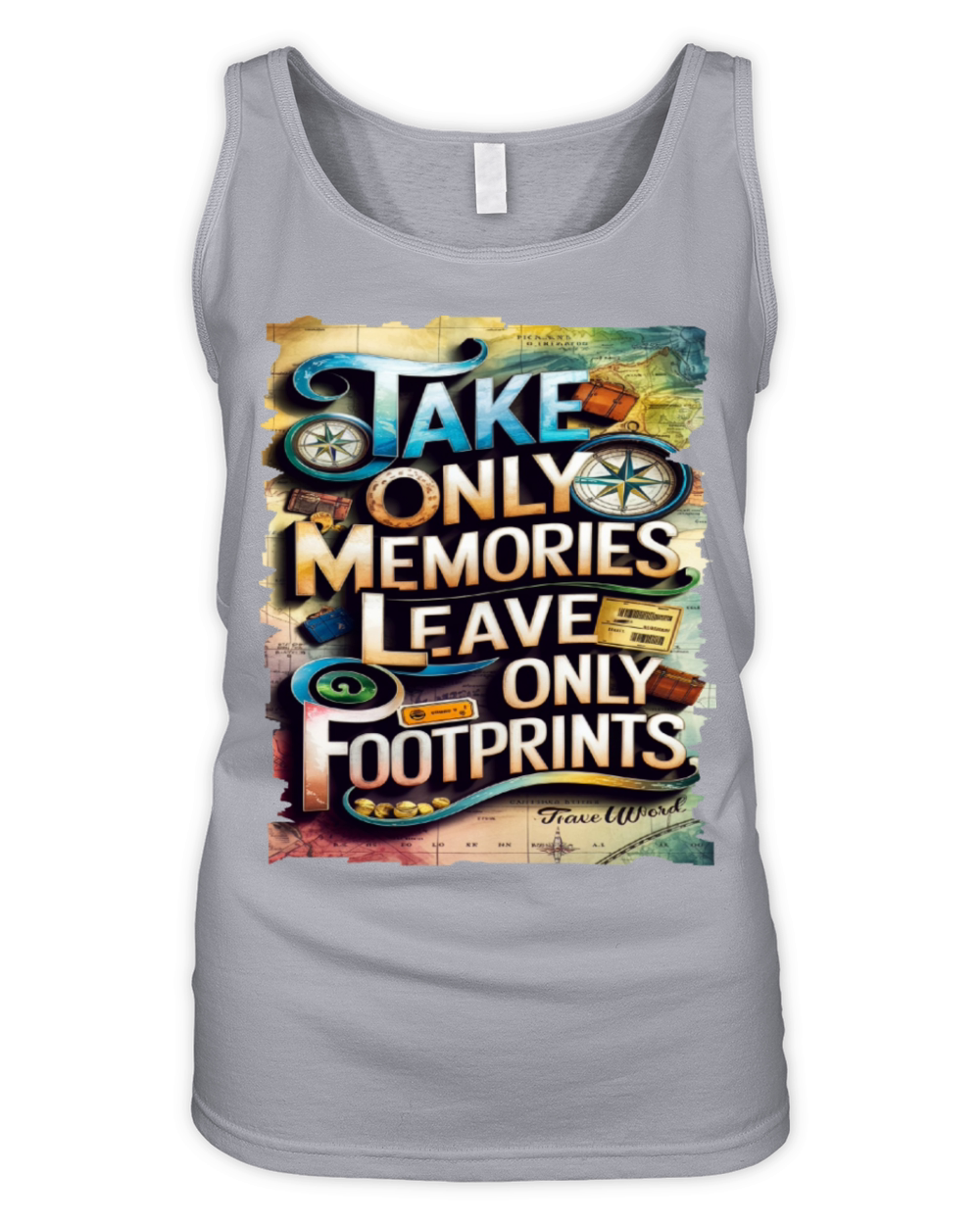 Travel Quote to get inspired N10 Organic Women's Tank Top