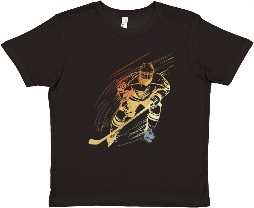 Ice Hockey Player Vintage Look Premium Kids Crewneck T-shirt