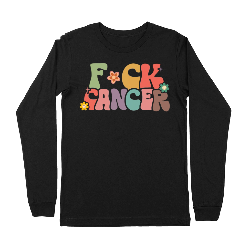 Bold Anti-Cancer Statement with Retro Vibes Premium Long Sleeve