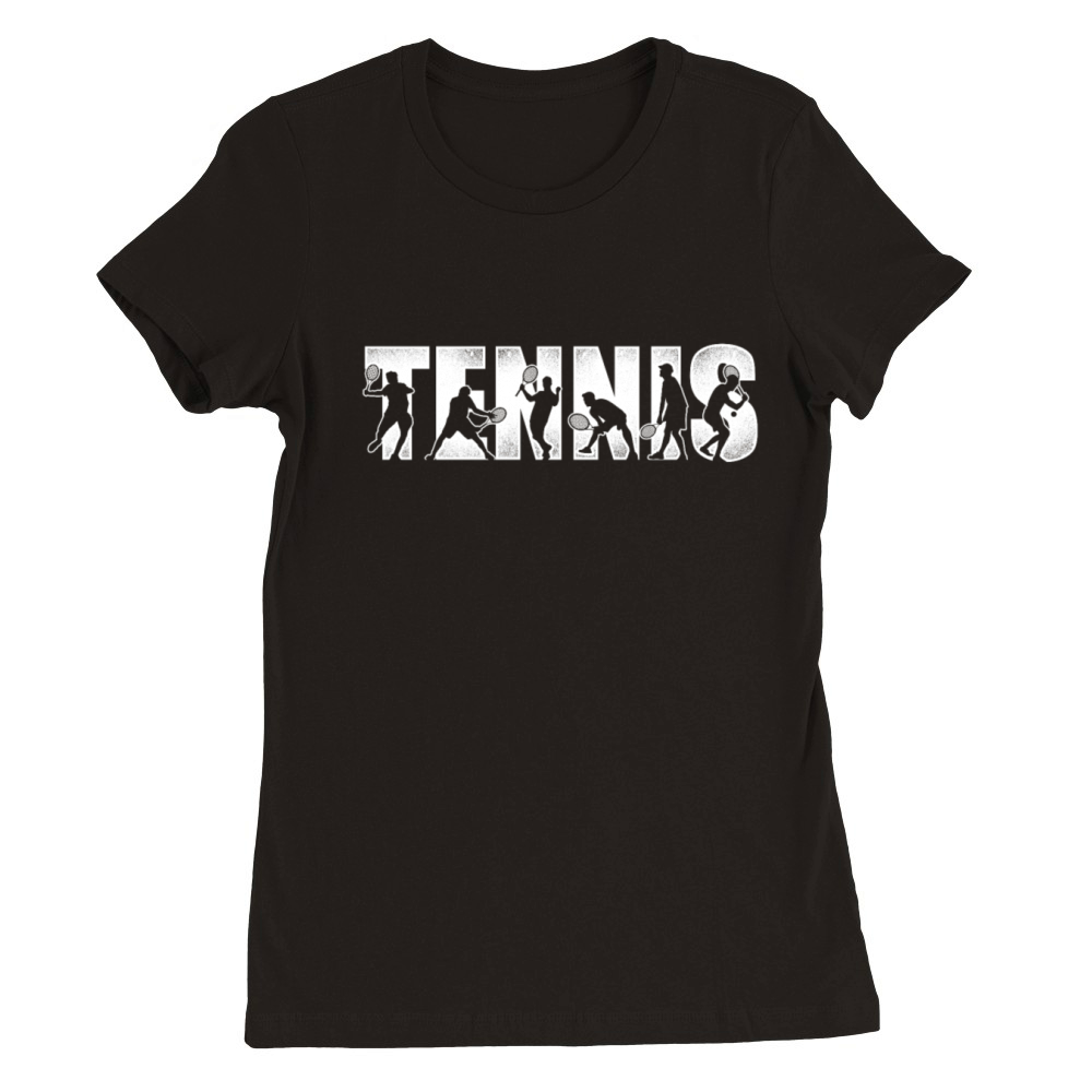 Funny Tennis Player Racket Tennis Premium Womens Crewneck T-shirt