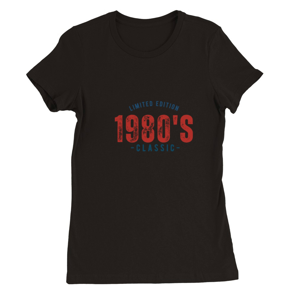 vintage design for people born in the 80s Premium Womens Crewneck T-shirt