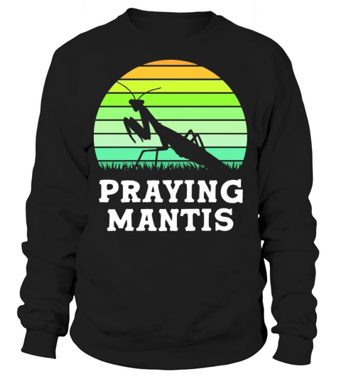 Retro Sunset Praying Mantis Sweatshirt Unisex