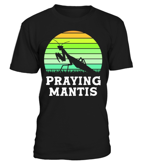 Retro Sunset Praying Mantis T-Shirt Unisex