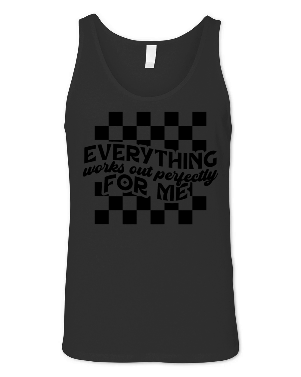 Everything works out perfectly for me Unisex Jersey Tank