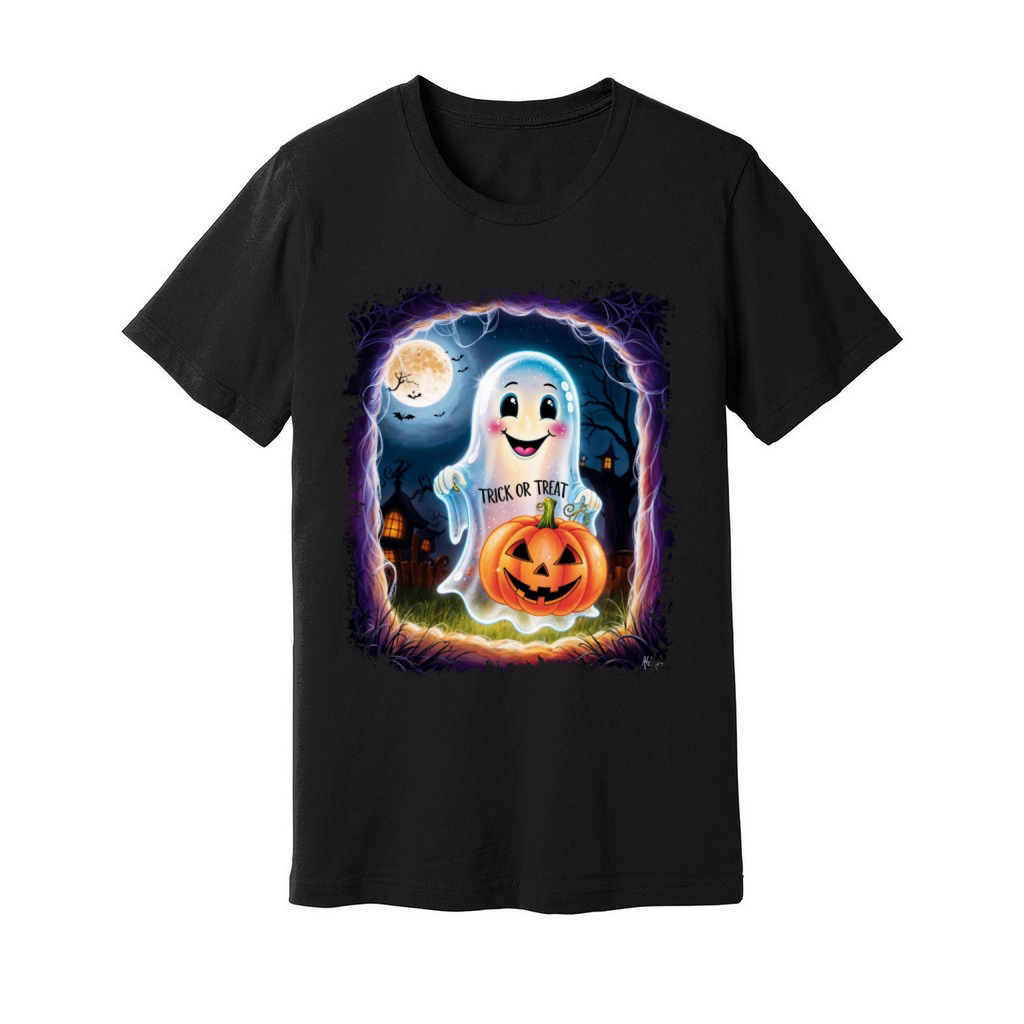 Trick or Treat halloween ghost funny Unisex Jersey Tee