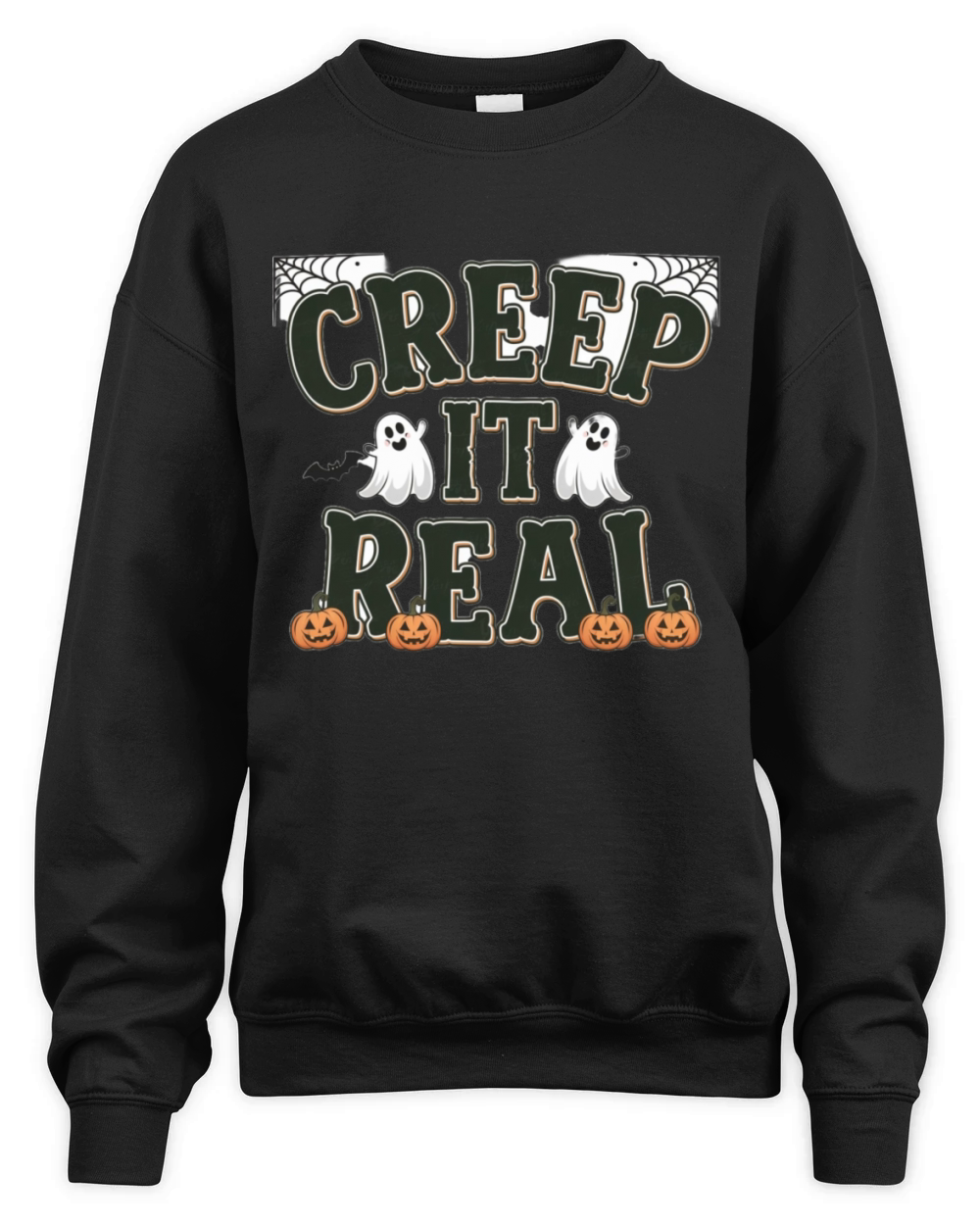creep it real halloween design Unisex Premium Crewneck Sweatshirt