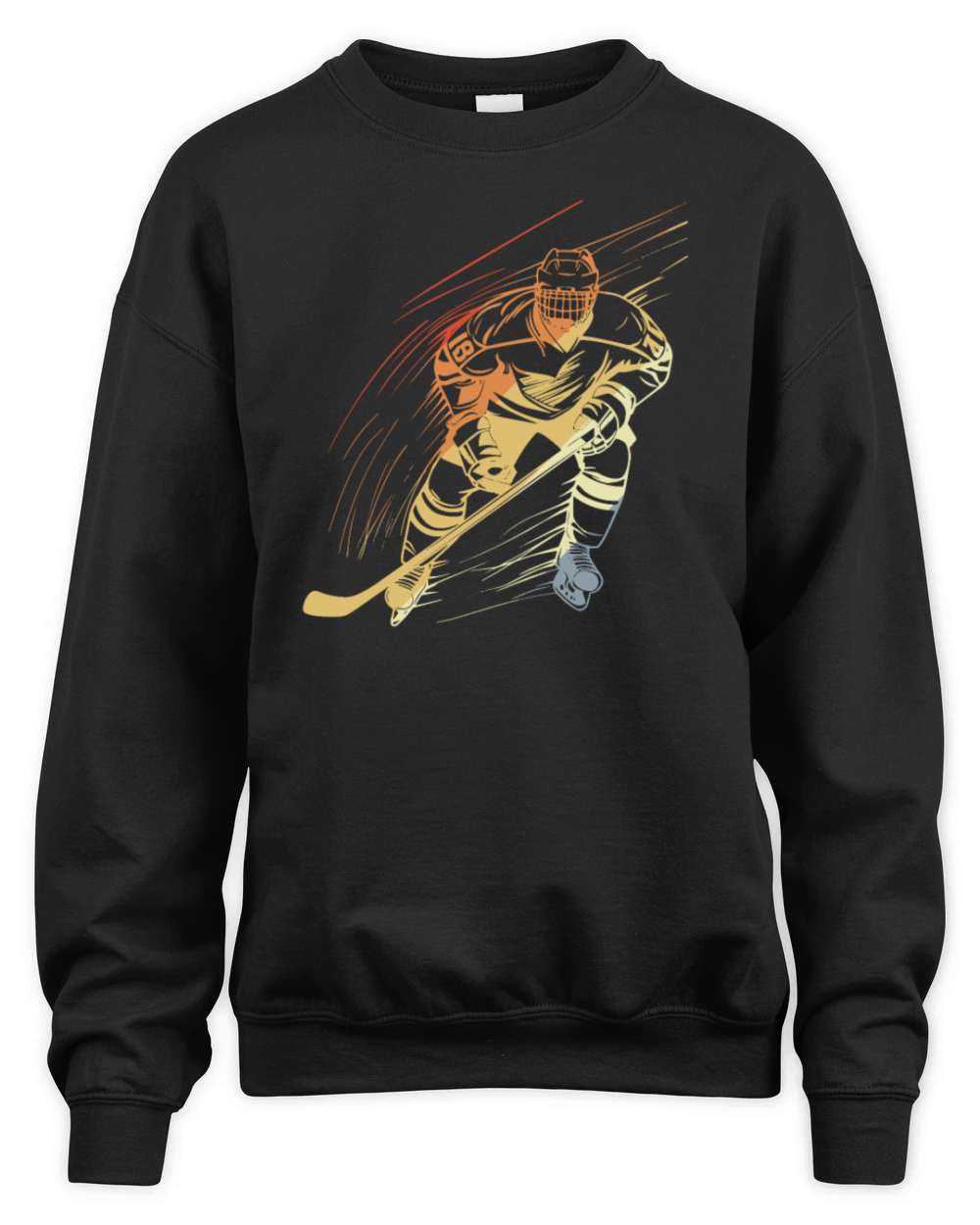 Ice Hockey Player Vintage Look Unisex Premium Crewneck Sweatshirt