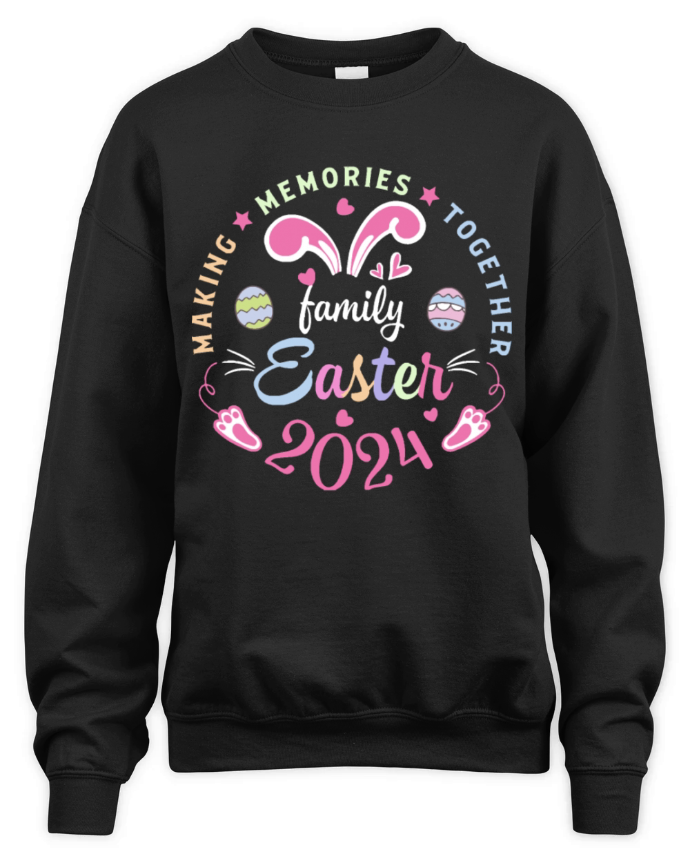 Making memories together Easter family 2024 Unisex Premium Crewneck Sweatshirt