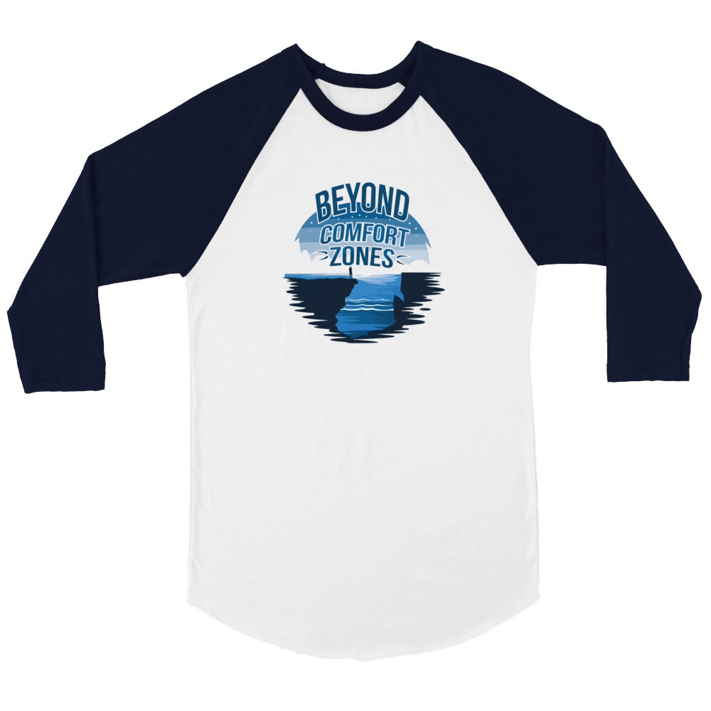 Beyond comfort zone Unisex ¾ sleeve Raglan T-shirt