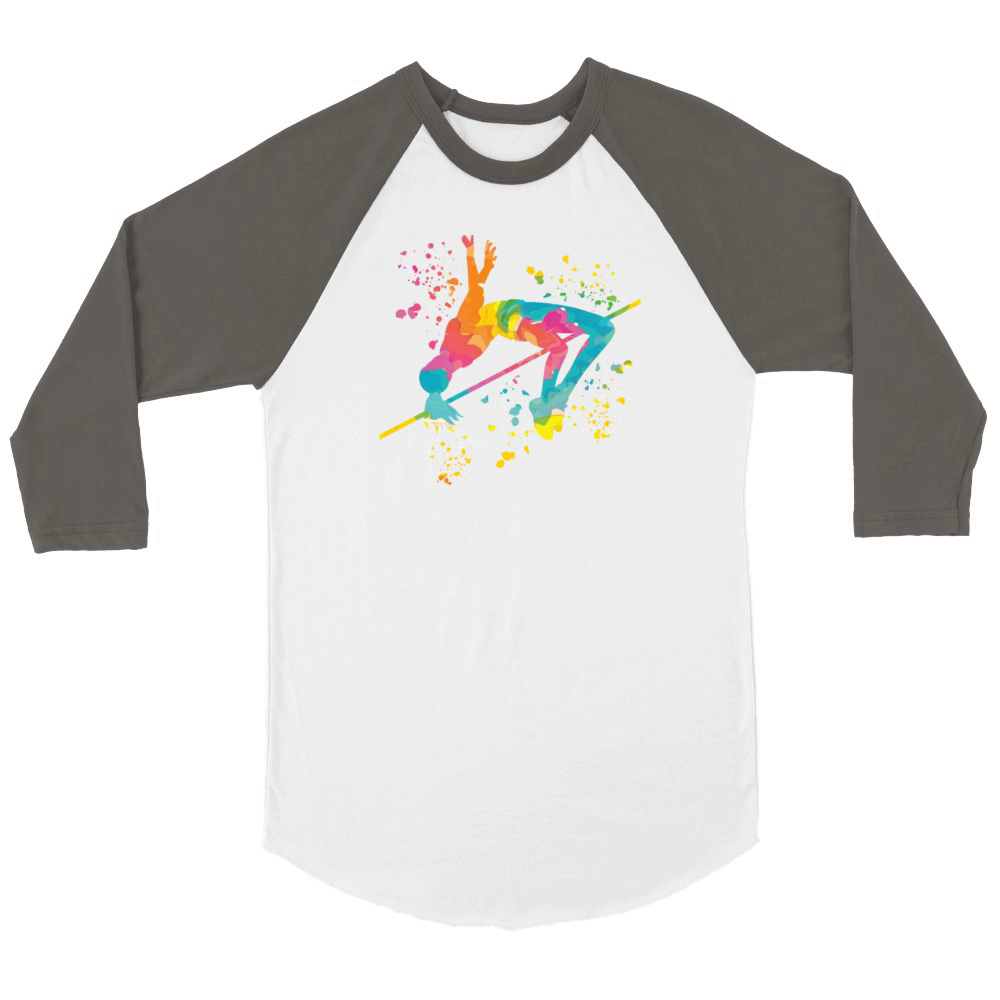 High Jumper High Jumping High Jump Unisex ¾ sleeve Raglan T-shirt