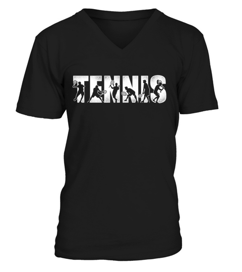 Funny Tennis Player Racket Tennis V-Neck T-shirt