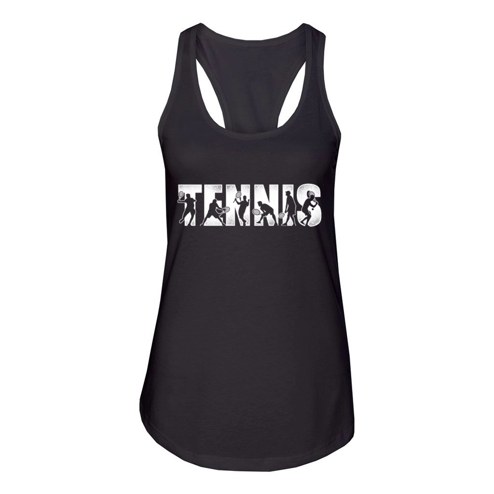 Funny Tennis Player Racket Tennis Women's Racerback Tank