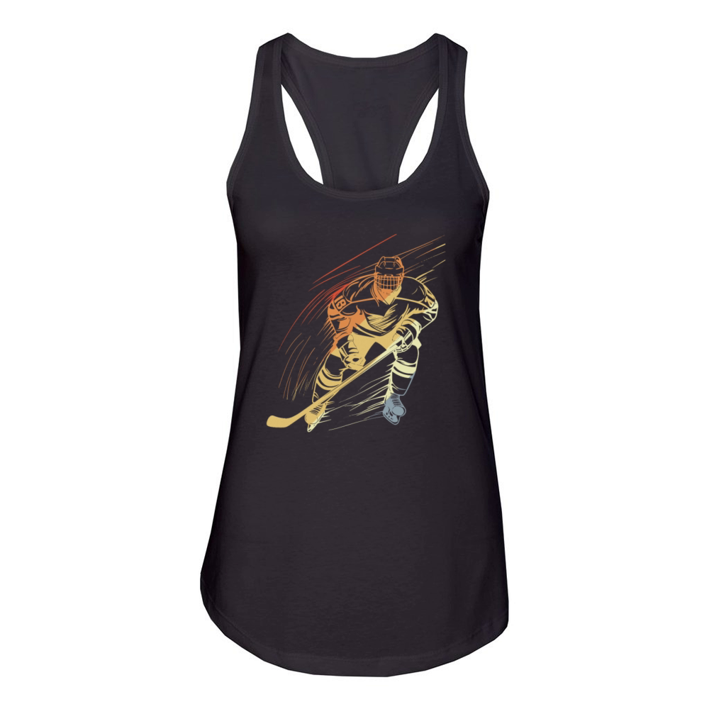 Ice Hockey Player Vintage Look Women's Racerback Tank