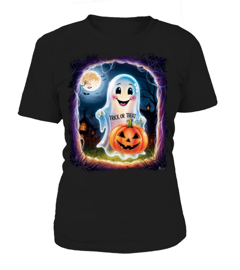 Trick or Treat halloween ghost funny Women's T-Shirt