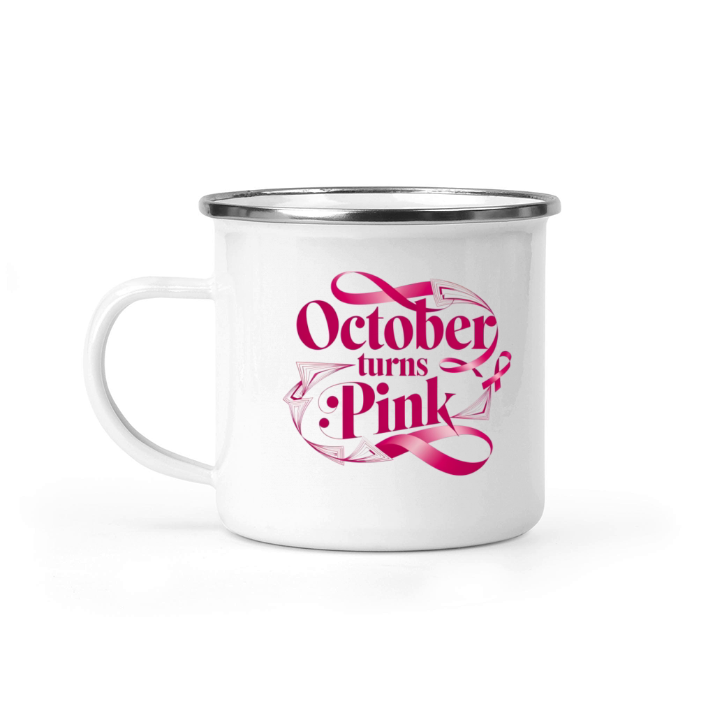 October Turns Pink Camping Mug