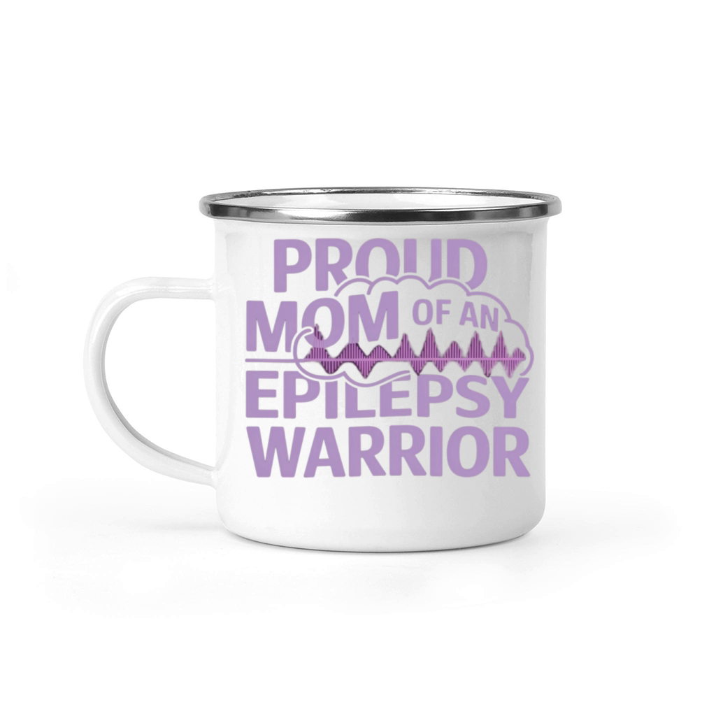 Proud Mom of an Epilepsy Warrior Show Your Support Camping Mug