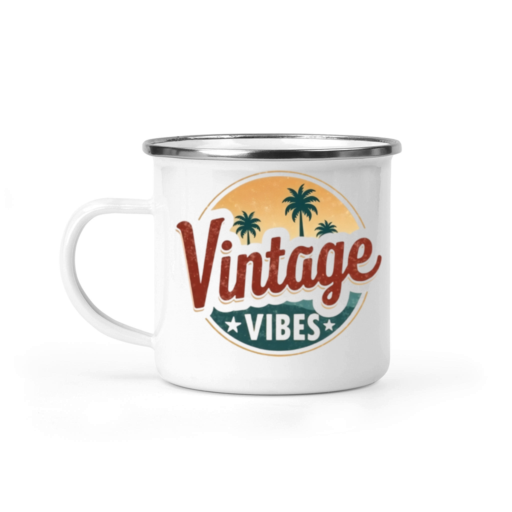 Vintage Vibes Style Camping Mug