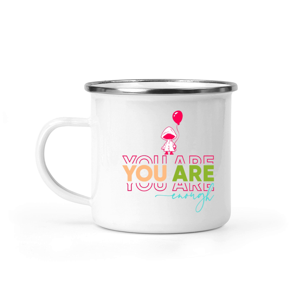 You Are Enough - Child with Red Balloon Camping Mug