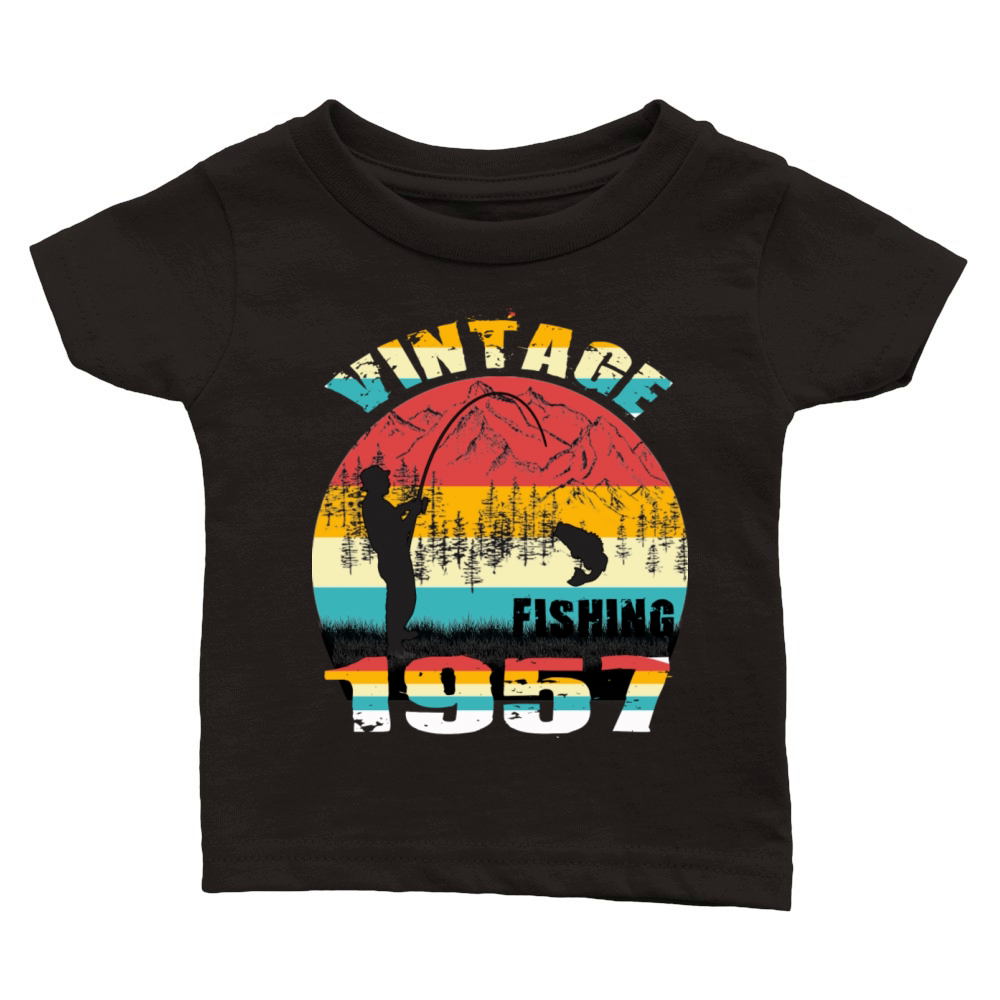 VINTAGE FISHING 1957 Classic Baby Crewneck T-shirt