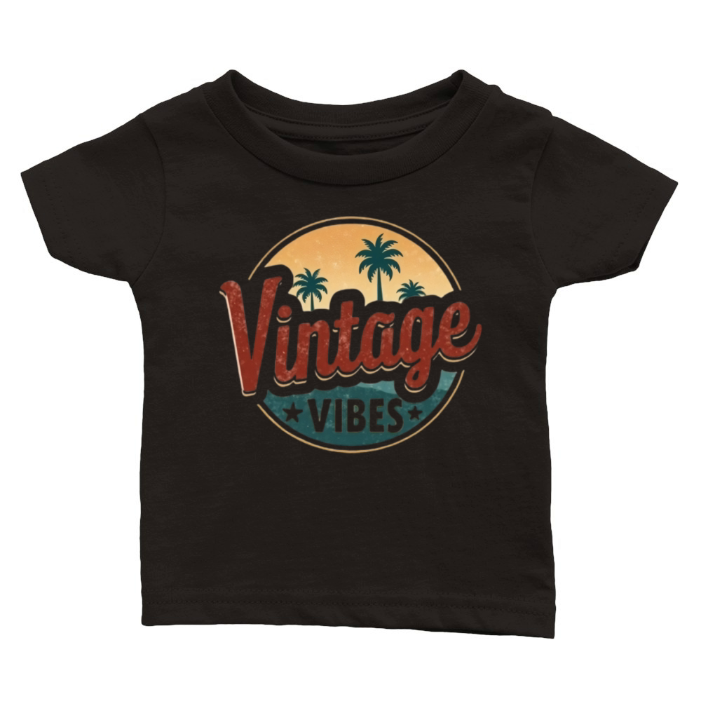 Vintage Vibes Style Classic Baby Crewneck T-shirt