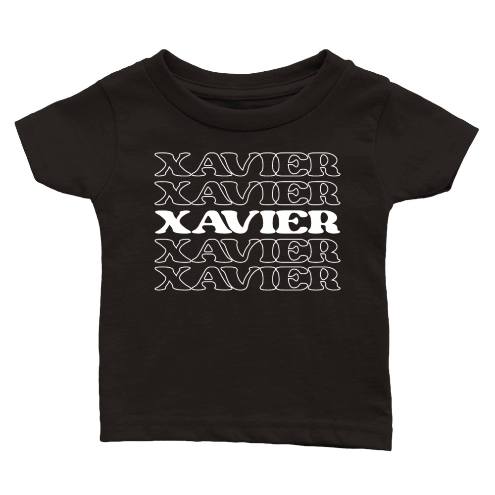 Xavier Name Personalized First Surname Classic Baby Crewneck T-shirt