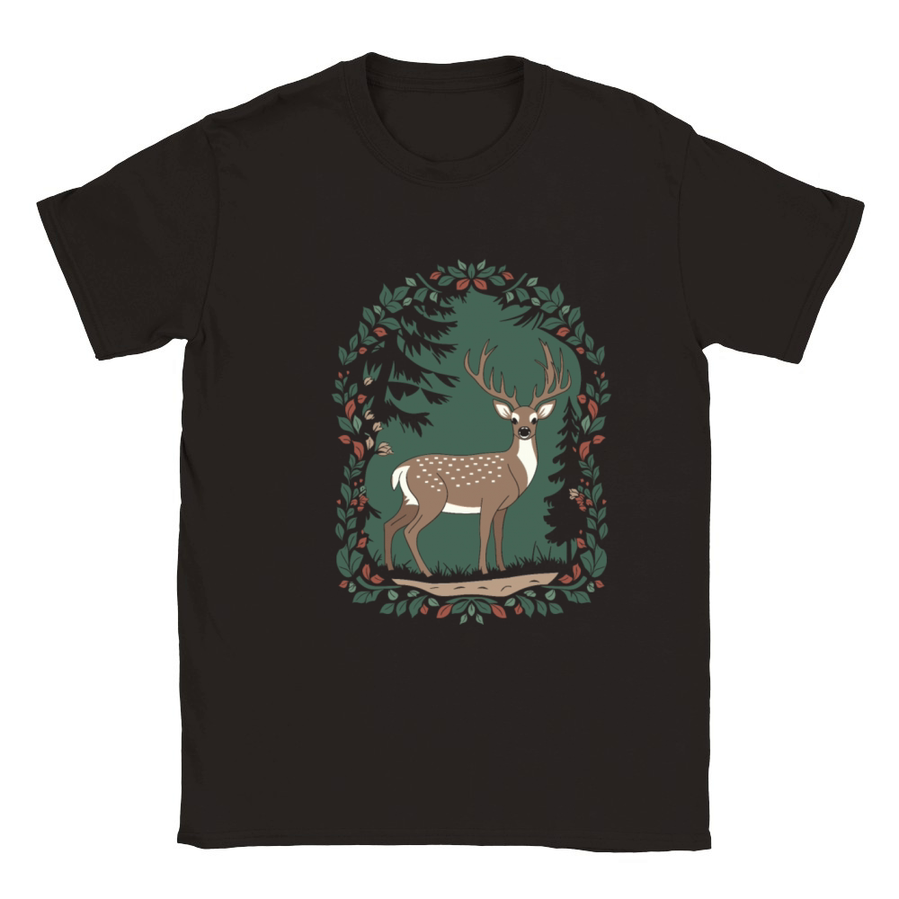Cottagecore Forest Deer Serenity Classic Kids Crewneck T-shirt