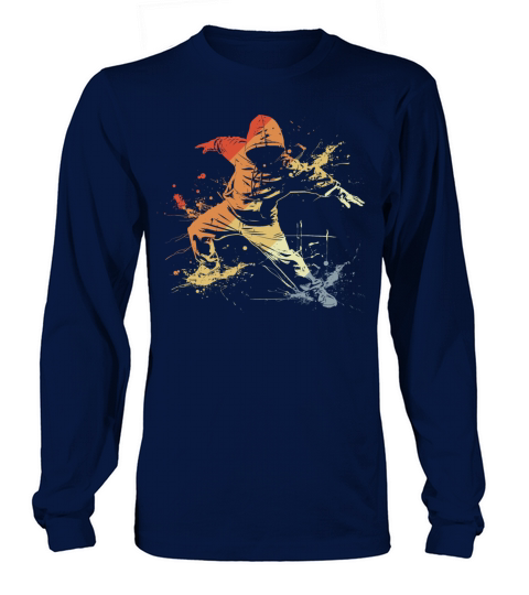 Breakdancer Vintage Look Long sleeved Unisex