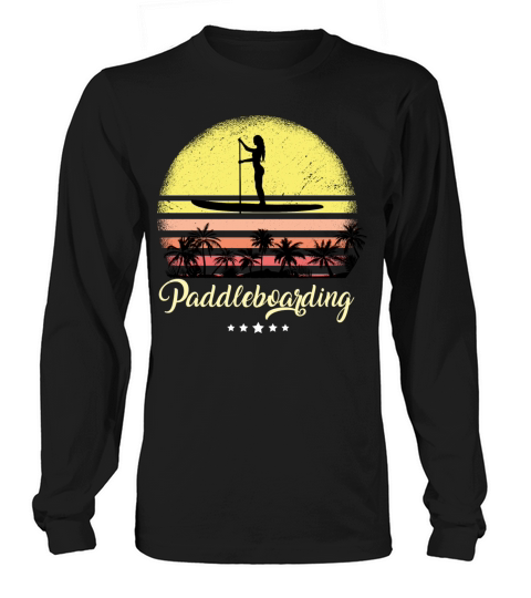 Stand Up Paddle Boarding Vintage Retro Sport Long sleeved Unisex