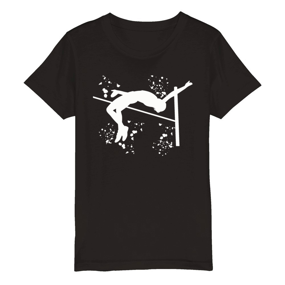 High Jumper High Jumping High Jump Organic Kids Crewneck T-shirt