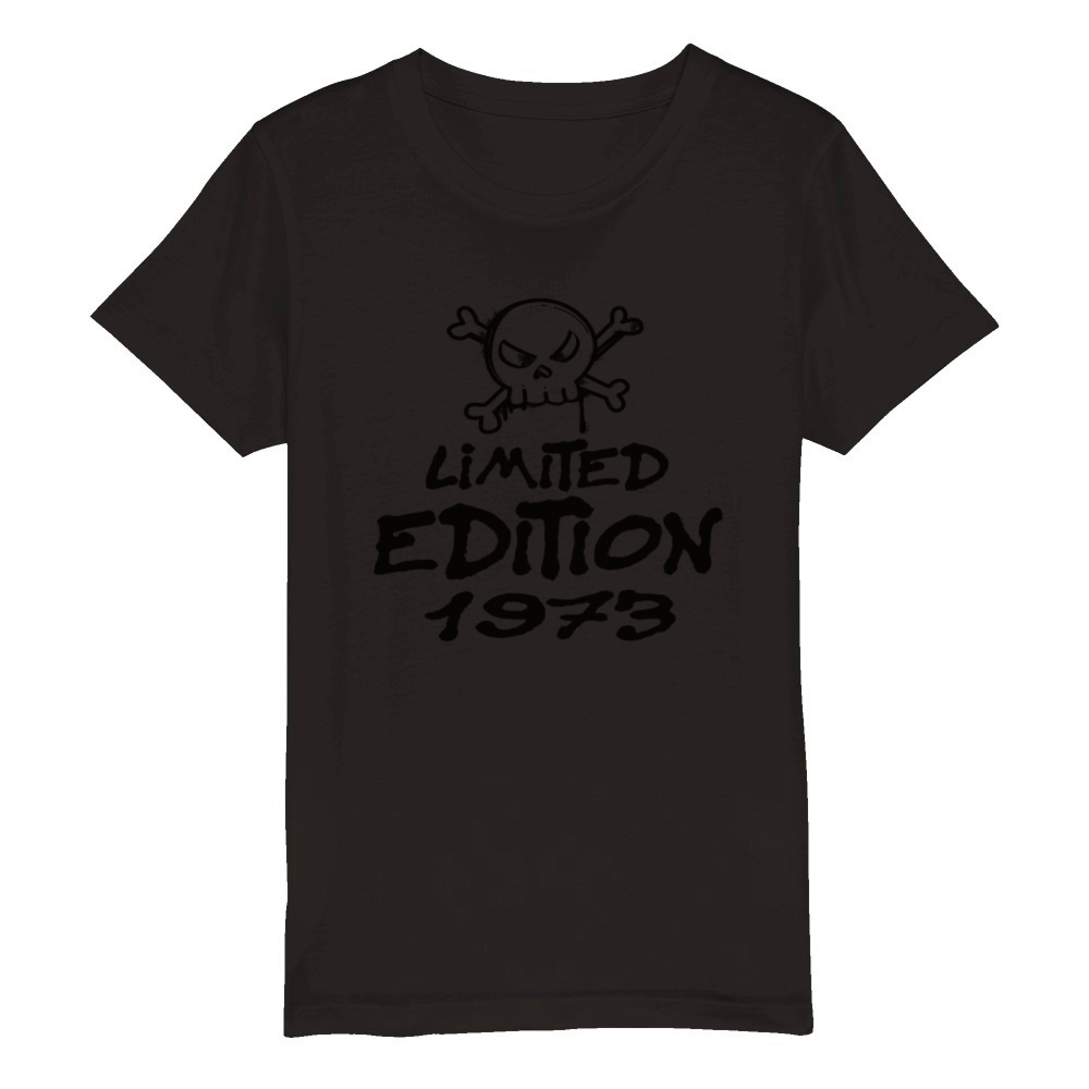 Limited Edition 1973 Birthday 1973 Born Organic Kids Crewneck T-shirt