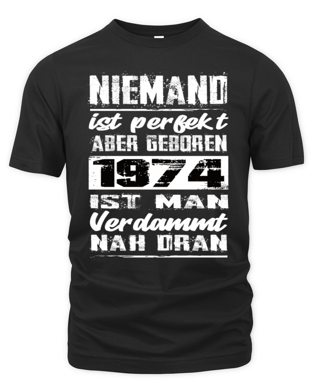 Nobody Is Perfect But Born 1974 Birthday Organic Unisex T-shirt