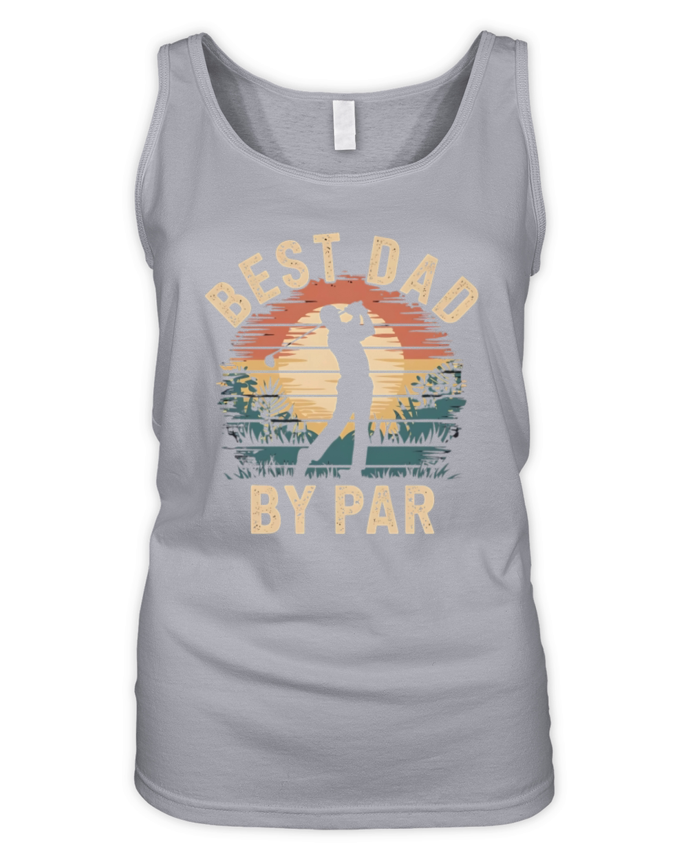 Best Dad By Par Vintage Golf Lover Fathers Day Organic Women's Tank Top