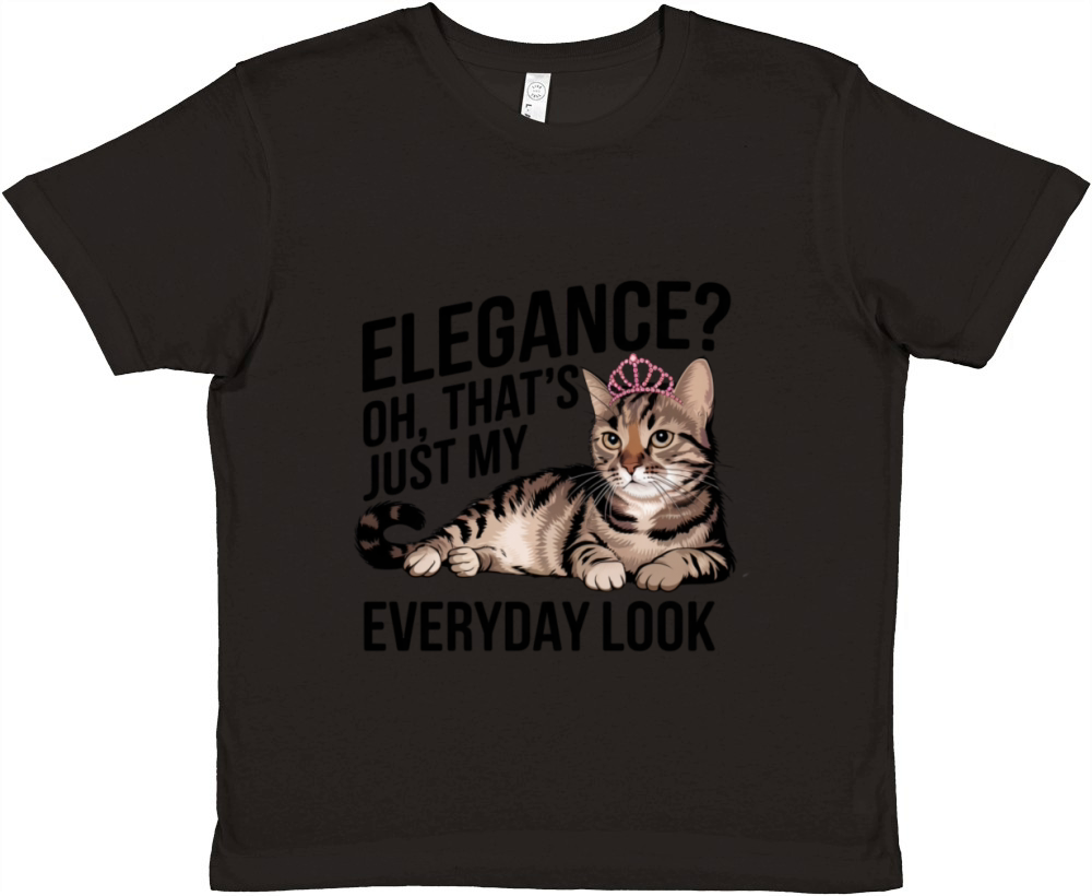 Funny Cat Quote Premium Kids Crewneck T-shirt