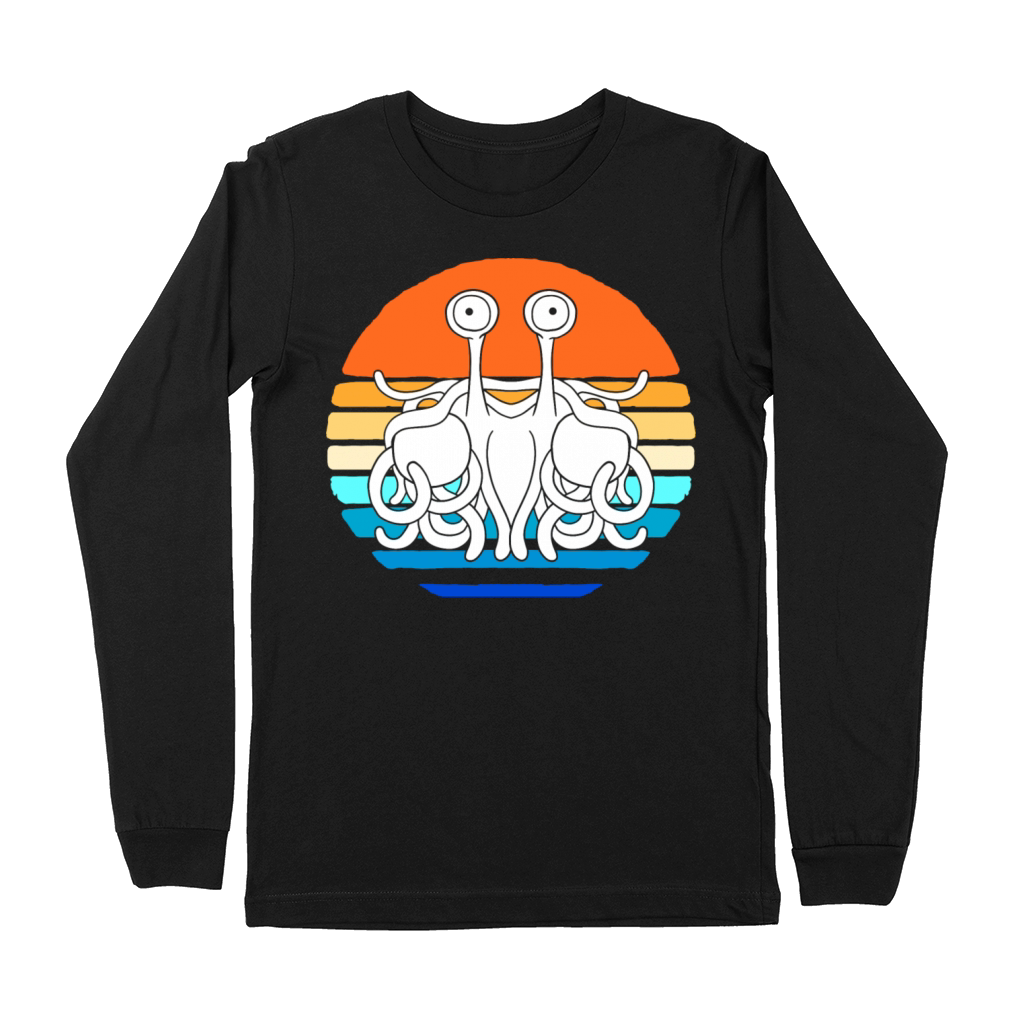 Retro Sunset Flying Spaghetti Monster Premium Long Sleeve