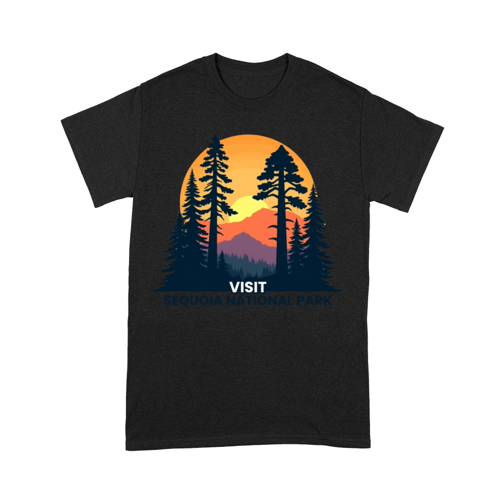 Visit Sequoea National Park Retro Illustraion V 02 Premium T-shirt